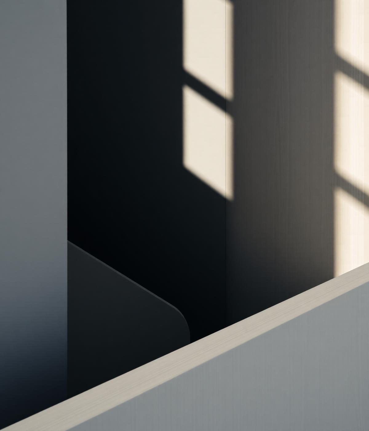 Quiet Nordic architectural light and shadow